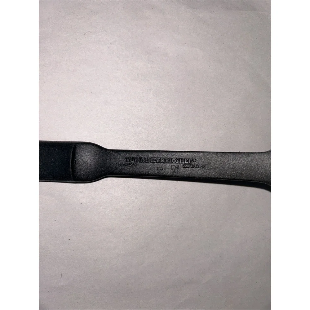 Pampered Chef Black Nylon Ladle and Meat Fork Set Heat Resistant Kitchen Tools